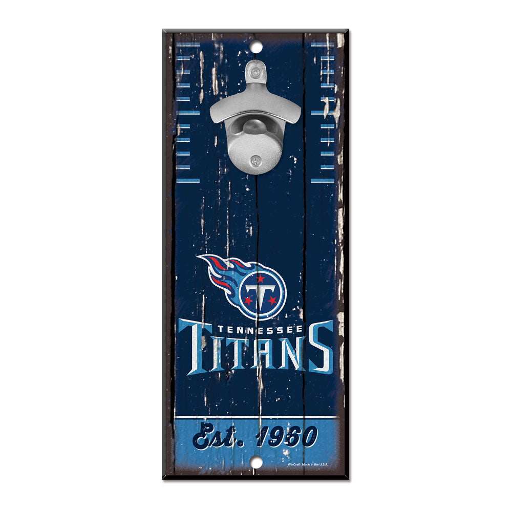Tennesse Titans 5X11 Wood Bottle Opener Sign - THE 4TH QUARTER