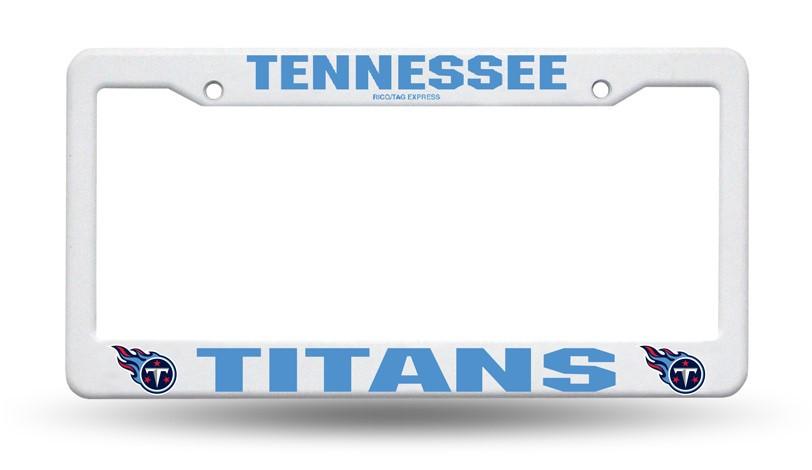 Tennessee Titans White Plastic License Plate Frame - THE 4TH QUARTER
