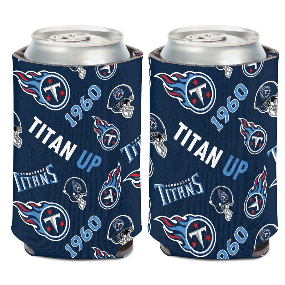 Tennessee Titans 12oz Scatterprint Can Cooler Kaddy Holder - THE 4TH QUARTER