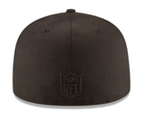 Oakland Raiders Fitted New Era 59Fifty Black on Black Cap Hat - THE 4TH QUARTER
