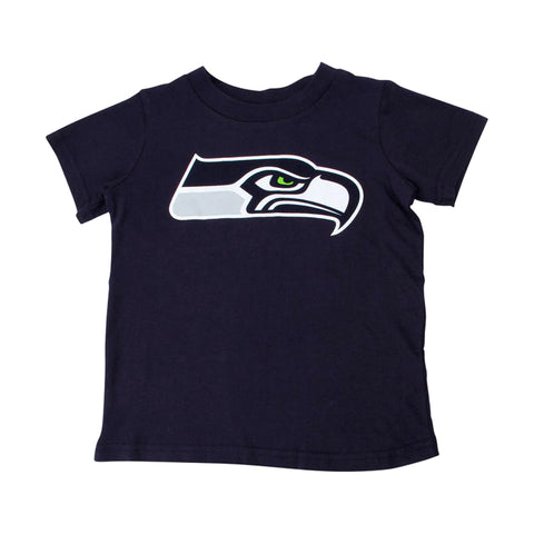 Seattle Seahawks Toddler (2T-4T) Logo T-Shirt Navy - THE 4TH QUARTER