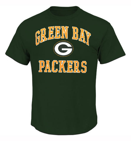 Green Bay Packers Mens T-Shirt Fanatics Heart & Soul Tee Green