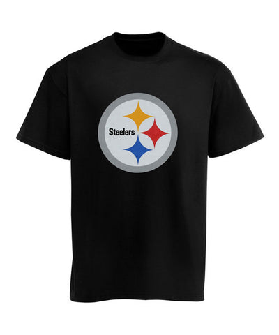 Pittsburgh Steelers Youth (8-18) Logo T-Shirt Black - THE 4TH QUARTER