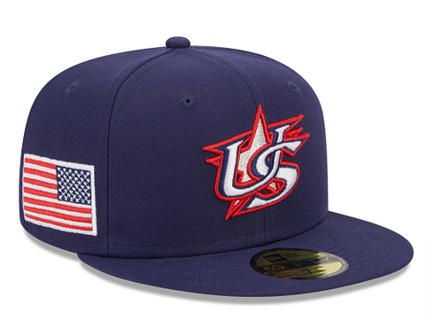 USA Fitted New Era 59FIFTY 2023 World Baseball Classics Navy Hat Cap