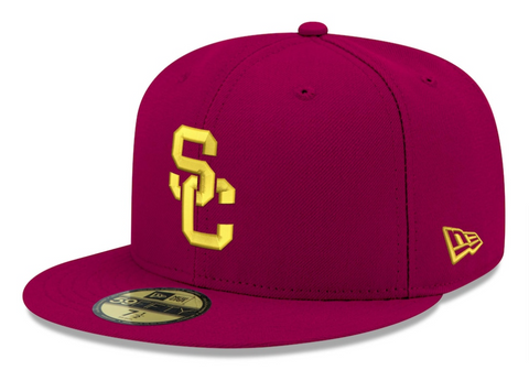 USC Trojans Fitted New Era 59Fifty Basic Burgundy Cap Hat
