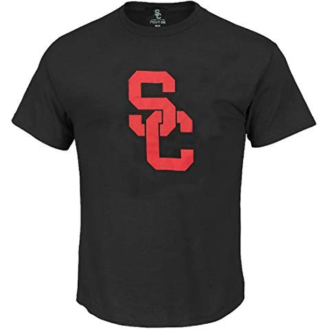 USC Trojans Mens T-Shirt Interlock Black