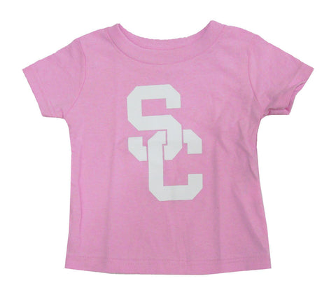 USC Trojans Toddler T-Shirt Interlock Pink - THE 4TH QUARTER