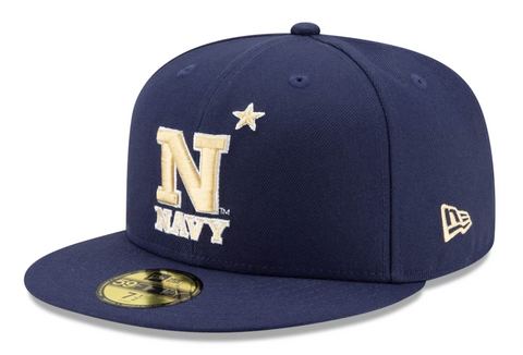 Navy Midshipmen Fitted New Era 59Fifty Basic Navy Cap Hat