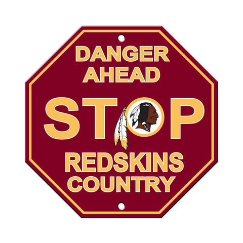 Washington Redskins Bar Home Decor Plastic Stop Sign