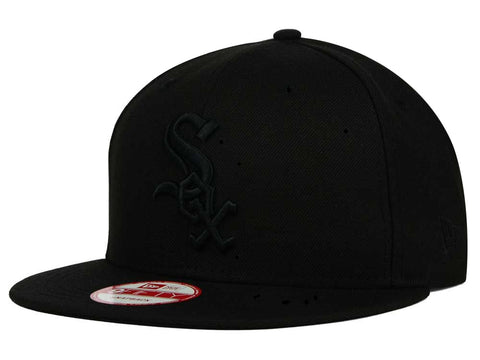 Chicago White Sox New Era Black on Black Snapback Cap Hat - THE 4TH QUARTER