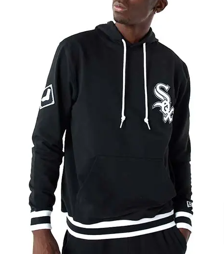Chicago White Sox Mens Sweatshirt New Era Elite Black Pullover Hoodie - THE 4TH QUARTER